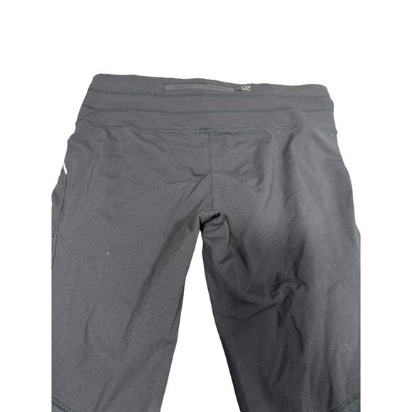 Athleta Black Mesh Panel Leggings Size M - Picture 4 of 6